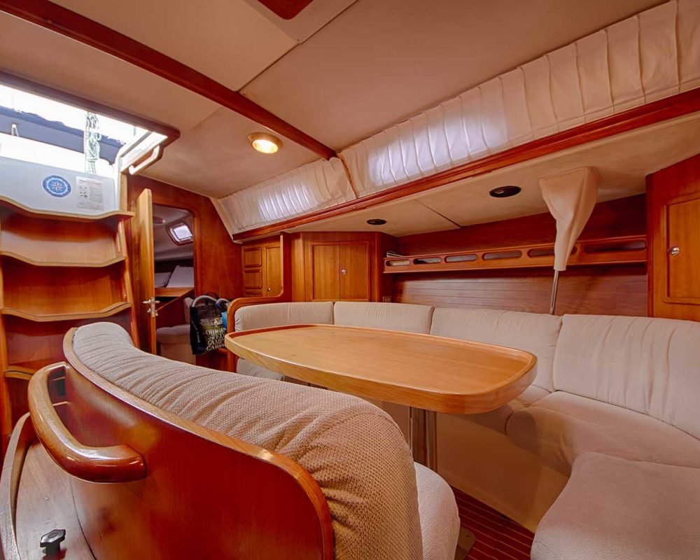 sitting area in yacht