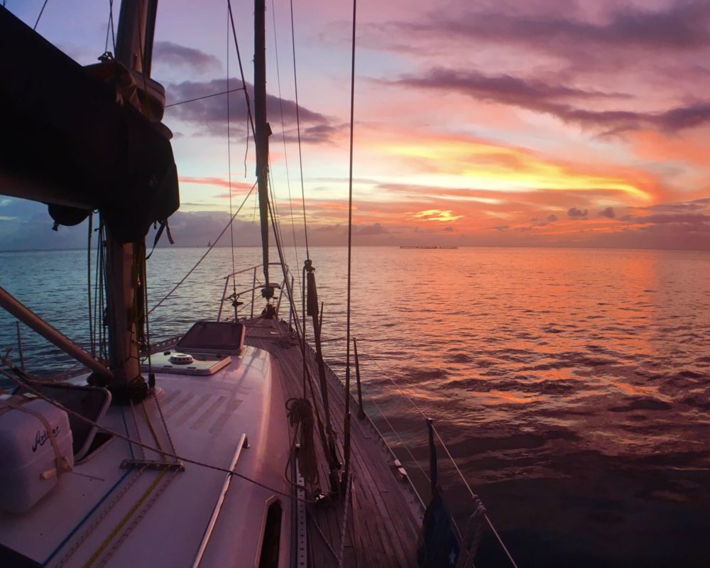 yacht,sunset view