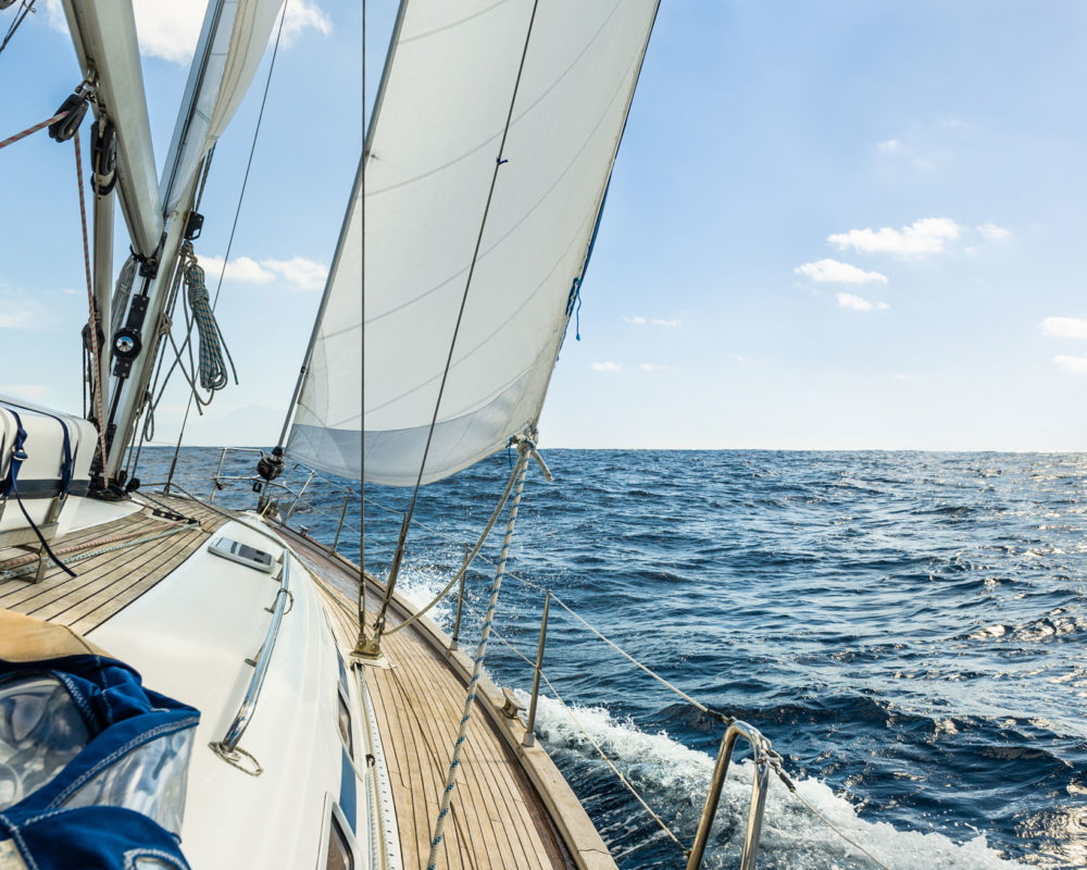 yacht in sea